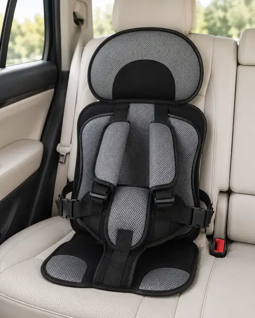Đệm Ghế An Toàn Cho Bé Đi Ô Tô – Gọn Nhẹ Có Dây Đai Cố Định