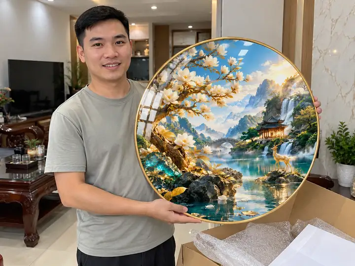 Khách nhận hàng Hồng Văn