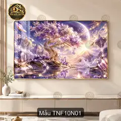 Tranh tráng gương phong cảnh Thiên nhiên fantasy 010 decor phòng khách phòng làm việc