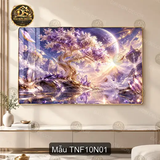 Tranh tráng gương phong cảnh Thiên nhiên fantasy 010 decor phòng khách phòng làm việc