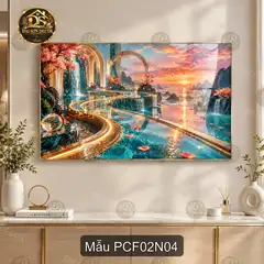 Tranh treo tường phong cảnh fantasy 002 hiện đại sáng đẹp trang trí phòng khách